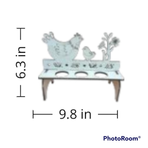 Hen & Chick easter eggs display stand. Wood. DIY paint or decorate. #Farmhouse - Picture 5 of 5